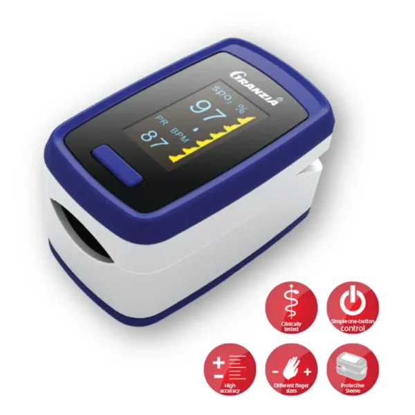 Granzia Pulsox-301 Digital Pulse Oximeter – OLED Display & Memory Function