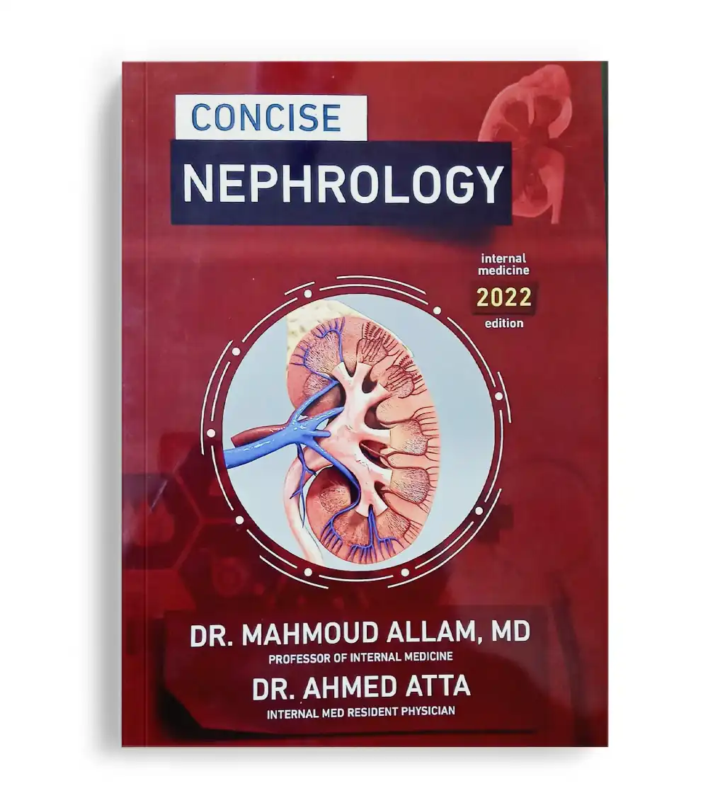 Concise Nephrology book cover Concise Nephrology 2022 book cover by Allam and Atta