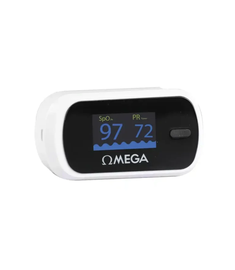 Omega Pulse Oximeter fingertip SpO2 monitor with OLED display