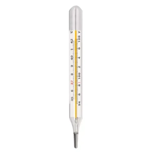 Wide Clinical Mercury Thermometer
