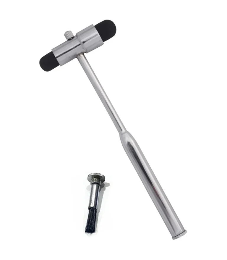Medical Hammer with Brush stainless steel reflex hammer with needle