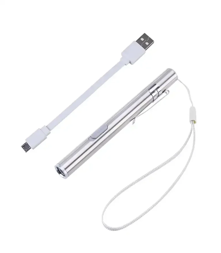 Medical torch USB rechargeable LED pen light for examination