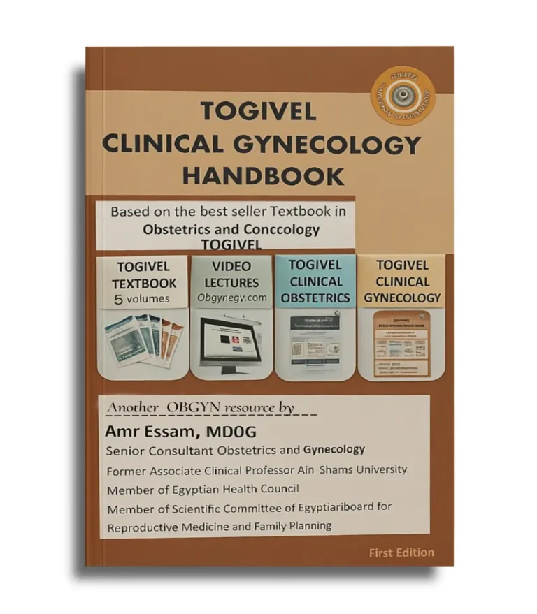TOGIVEL Gynecology Handbook by Dr Amr Essam book cover