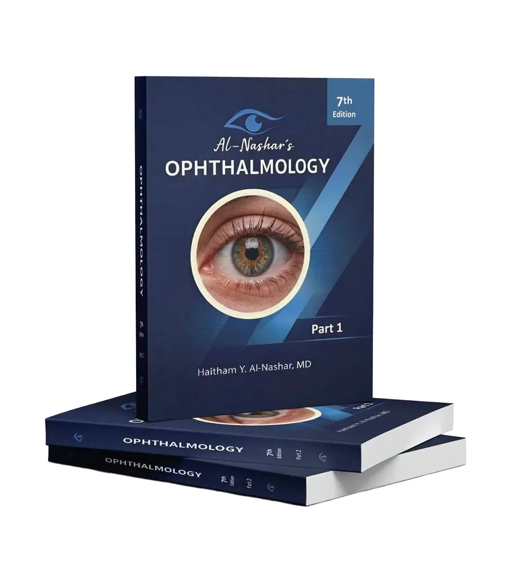 Al-Nashar's Ophthalmology – كتاب النشار عيون الطبعة السابعة 2026 في 3 أجزاء (الغلاف الأمامي) Al-Nashar's Ophthalmology – كتاب النشار عيون الطبعة السابعة 2026 في 3 أجزاء (الغلاف الأمامي)