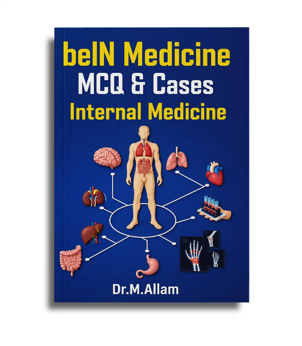 beIN Medicine MCQ book cover beIN Medicine MCQ and Cases internal medicine book cover