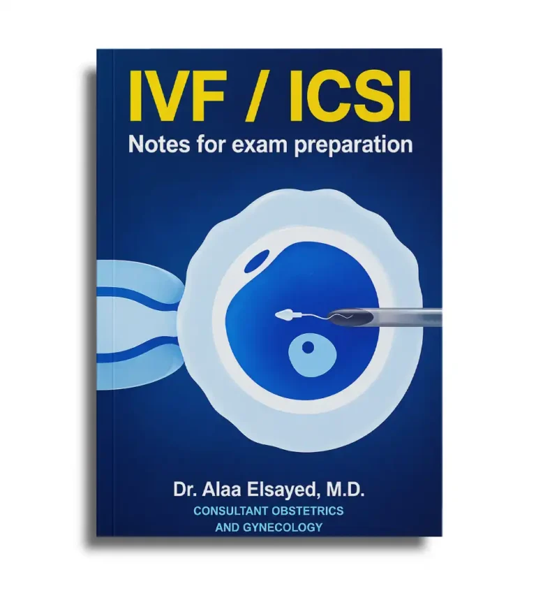 IVF ICSI Notes book cover by Dr Alaa Elsayed