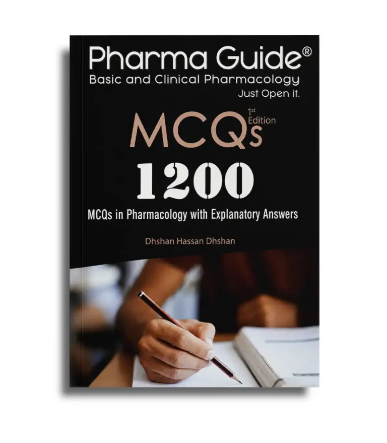 Pharma Guide MCQs 1200 pharmacology question book cover