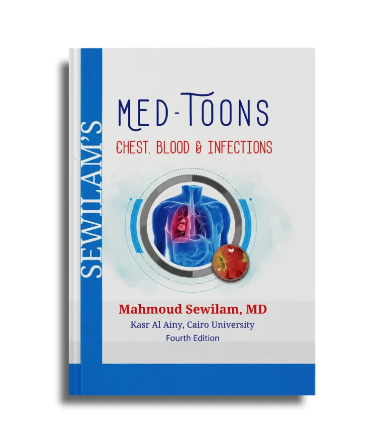 Med Toons Chest Blood Infections illustrated book cover by Mahmoud Sewilam